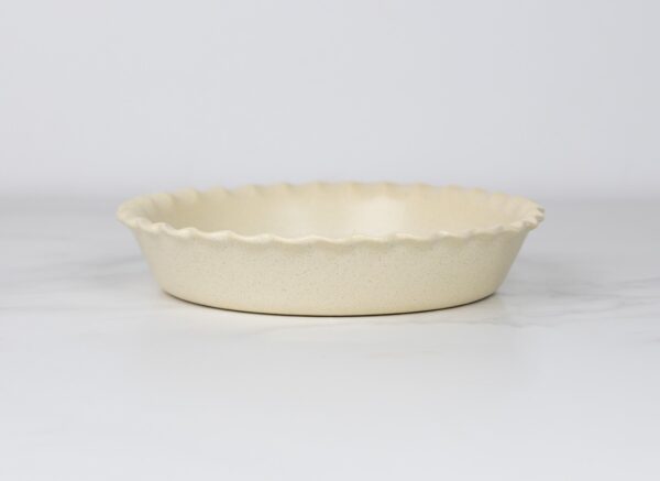 Pinched-Pie Dish-Standard-Color Egg Nog