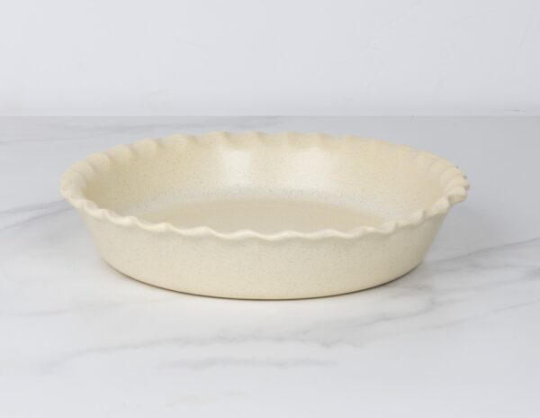 Pinched-Pie Dish-Standard-Color Egg Nog - Image 2