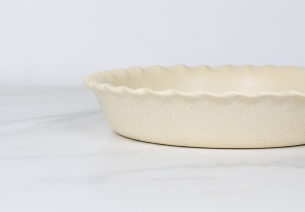Pinched-Pie Dish-Standard-Color Egg Nog - Image 5