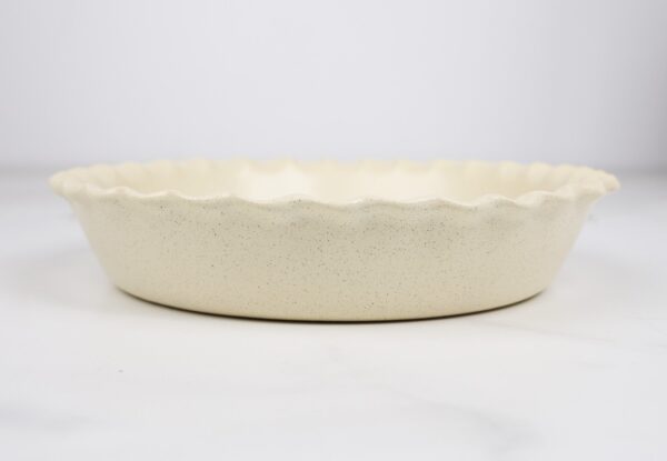 Pinched-Pie Dish-Standard-Color Egg Nog - Image 3