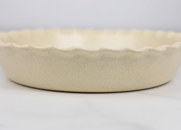 Pinched-Pie Dish-Standard-Color Egg Nog - Image 7