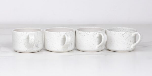 Durable Stacking Teacups Set of 4 - Heartland with Speckled Finish - Image 7