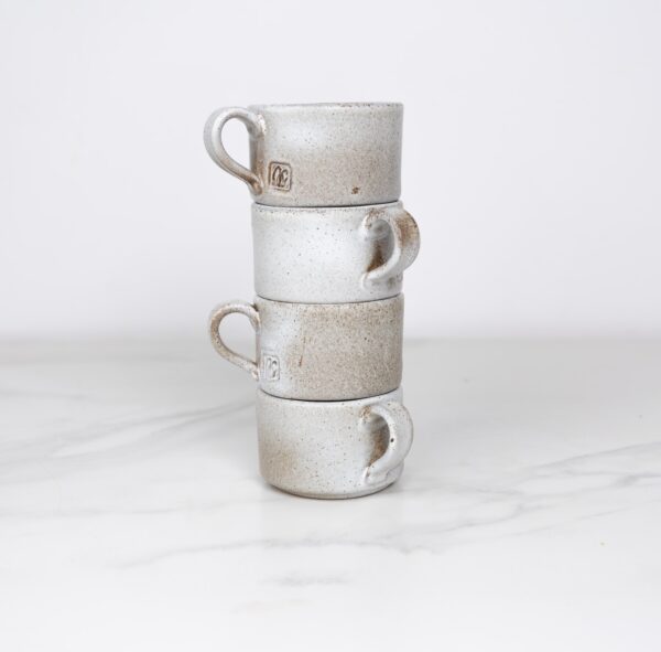 Durable Stacking Teacups Set of 4 - Color Folk Farm with Speckled Finish - Image 8