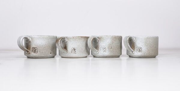 Durable Stacking Teacups Set of 4 - Color Folk Farm with Speckled Finish - Image 5
