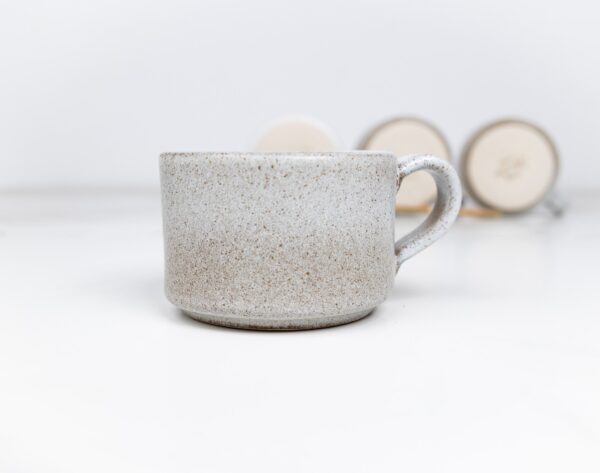 Durable Stacking Teacups Set of 4 - Color Folk Farm with Speckled Finish - Image 6