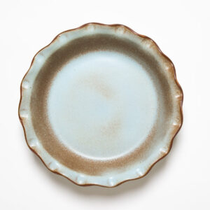 Fluted-Pie Dish-Deep-Araucana Blue