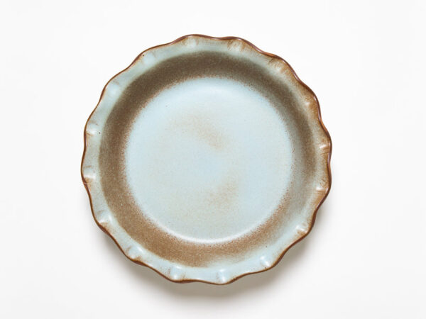 Fluted-Pie Dish-Deep-Araucana Blue
