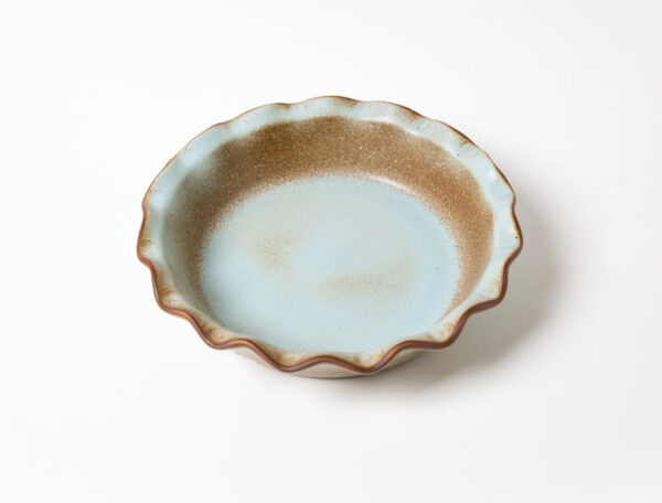 Fluted-Pie Dish-Deep-Araucana Blue - Image 4