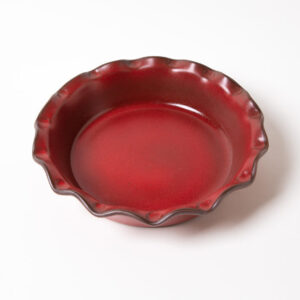 Fluted-Pie Dish-Deep-Garnet