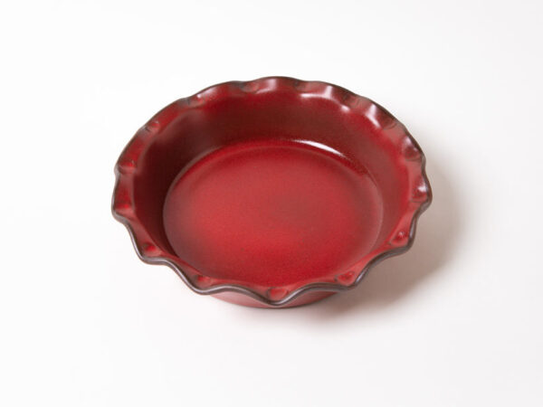 Fluted-Pie Dish-Deep-Garnet