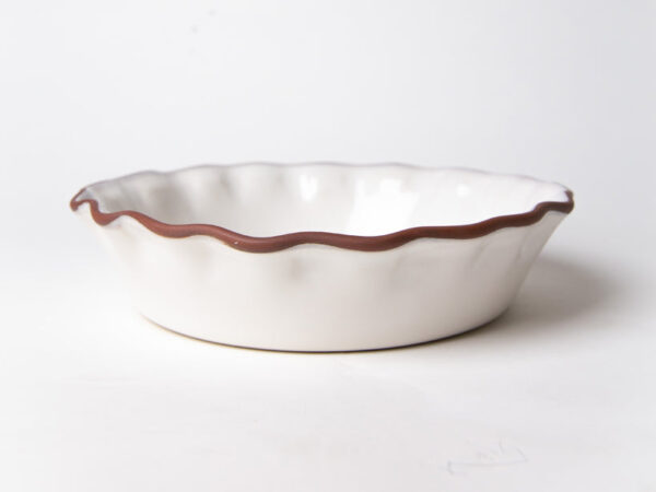 Fluted-Pie Dish-Deep-New England White - Image 5