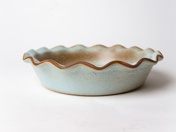 Fluted-Pie Dish-Deep-Araucana Blue - Image 2