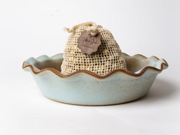 Fluted-Pie Dish-Deep-Weights Combo-Araucana Blue - Image 3