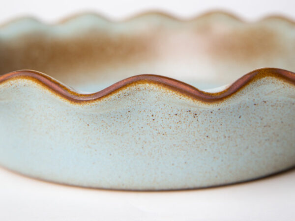 Fluted-Pie Dish-Deep-Araucana Blue - Image 5