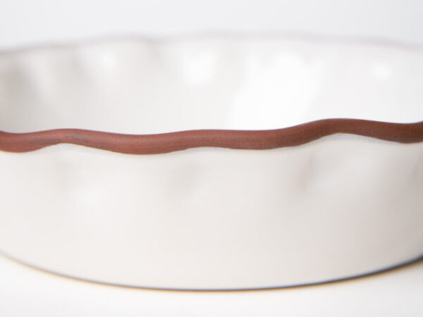 Fluted-Pie Dish-Deep-New England White - Image 2