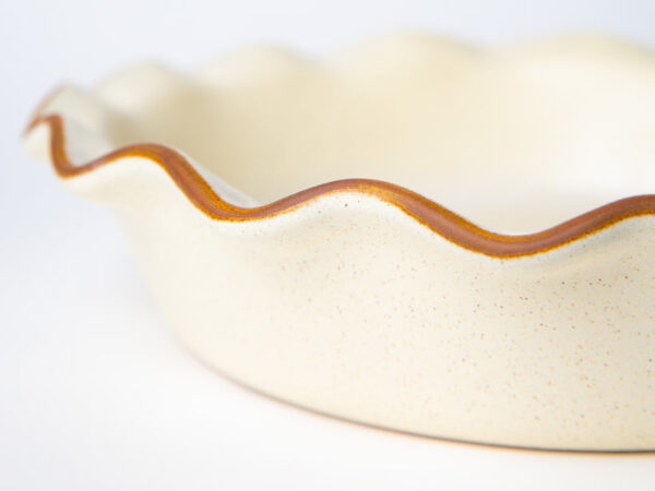 Fluted-Pie Dish-Deep-Egg Nog