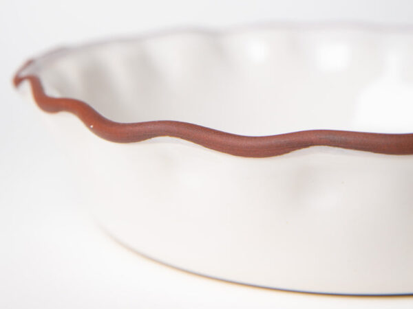 Fluted-Pie Dish-Deep-New England White - Image 3