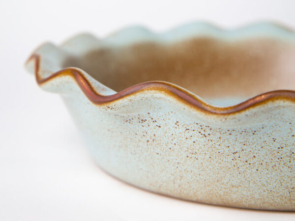 Fluted-Pie Dish-Deep-Araucana Blue - Image 3