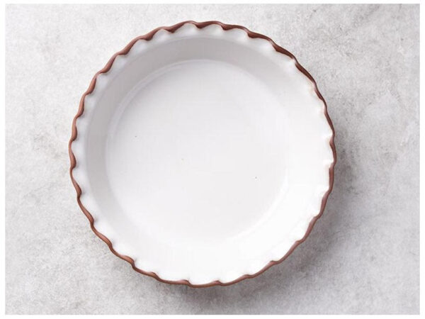 Fluted-Pie Dish-Deep-New England White - Image 4