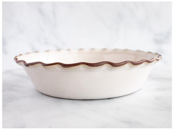 Fluted-Pie Dish-Deep-New England White
